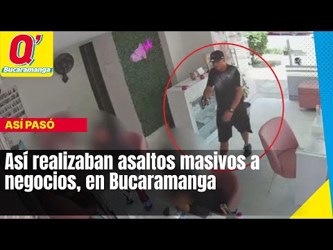 Así realizaban asaltos masivos a negocios, en Bucaramanga