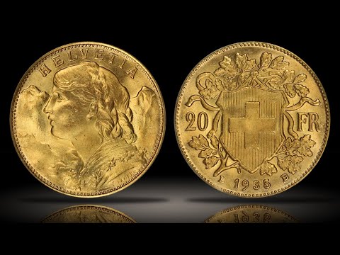 1935-B Switzerland 20 Francs Gold PCGS True Wealth Alliance Sample Promo Slab Swiss 20F From 2005
