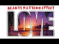 Heart Pattern Effect Text Kaise Banaye, Typography Hacks, Easy CANVA Tutorial Step By Step Guide