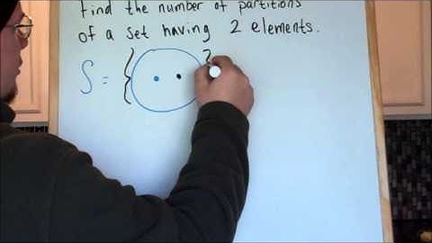 Find the number of ways to partition a set of 2 elements.