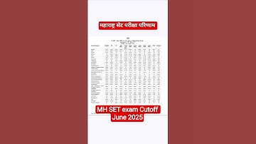 MH SET exam Cutoff June 2025 #mhset2025 #cutoff #result #exam #resultout #maharashtra #set #exam