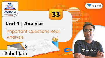 Important Questions Real Analysis  | CSIR Mathematics June 2021 | 6 PM | Sankalpa