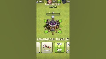 Upgrading Laboratory Level 1-MAX in clash of clans | #clashofclans #supercell #satisfying