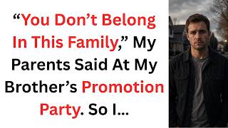 “You Don’t Belong In This Family,” My Parents Said At My Brother’s Promotion Party. So I…