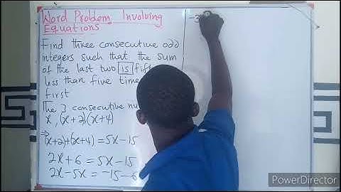 Lesson 12: Word Problem Involving Linear Equations