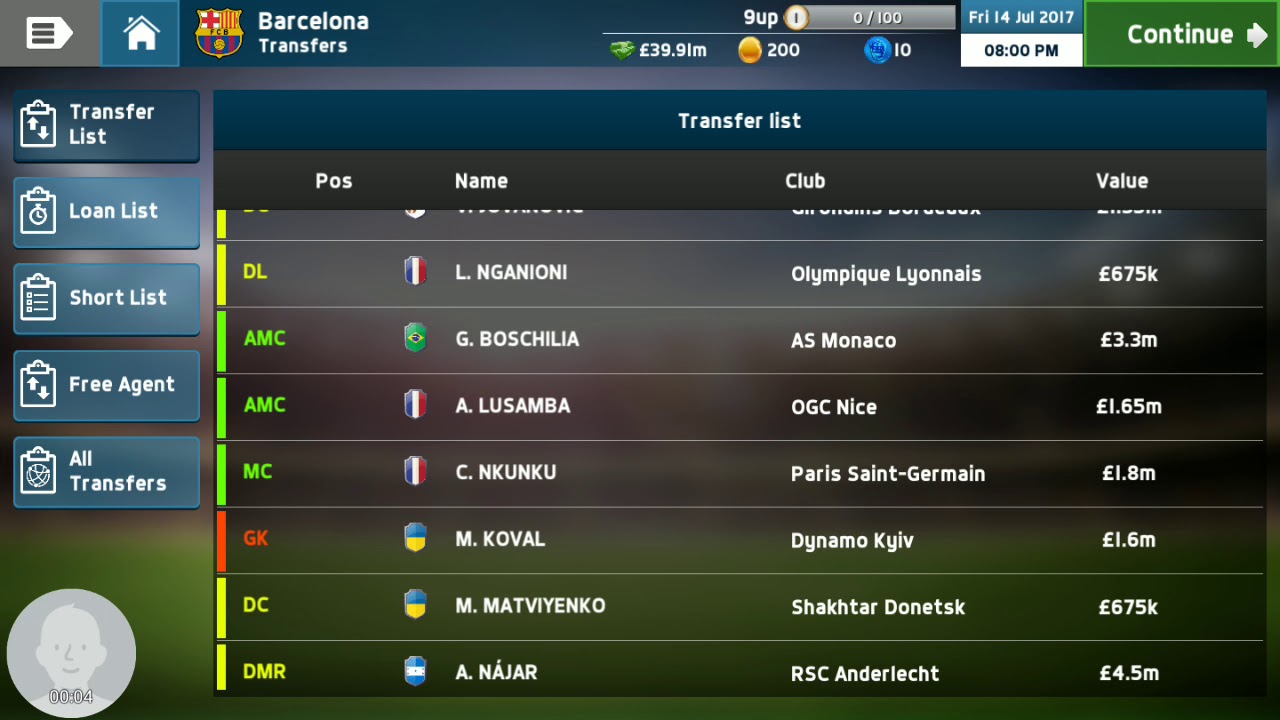 Soccer Manager 2018 Good addition of free agent players YouTube