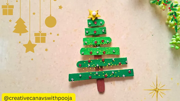 How to Make Christmas Tree|Easy Christmas tree craft ideas|ice cream stick craft #diy #christmas