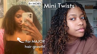 The style that grew my hair INCHES. | HOW TO DO MINI TWISTS FOR MAXIMUM GROWTH!!