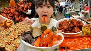 Инчхонский рынок Синпо, уличная еда, мукбанг, шопинг, ттокпокки, мороженое с фруктами, курица