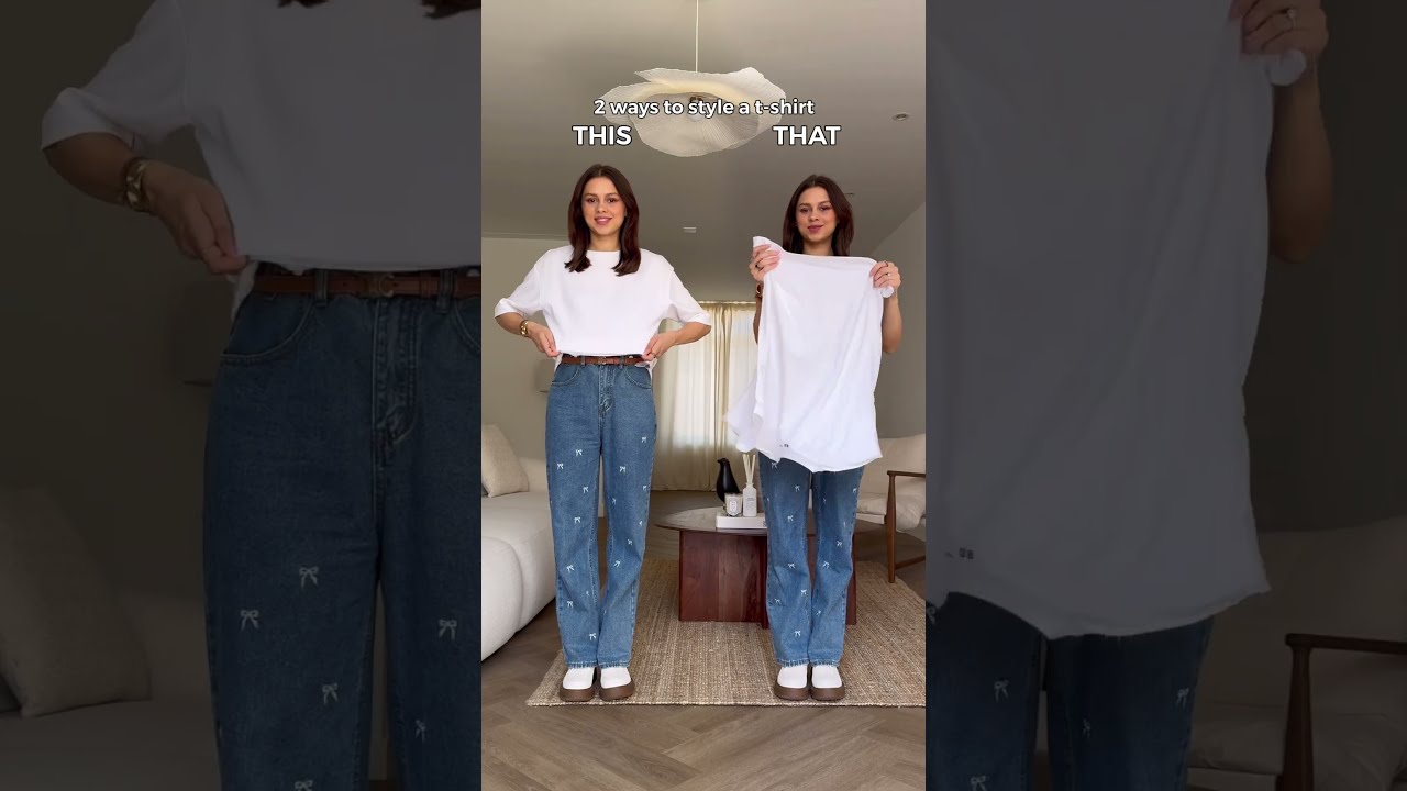 2 T SHIRT HACKS This Or That Fashion Shorts Subscribe For More