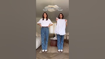 2 T-SHIRT HACKS 💖 This or that?  #fashion #shorts Subscribe for more