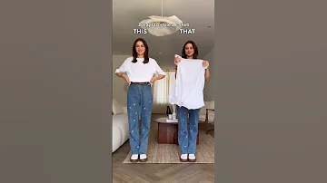 2 T SHIRT HACKS This Or That Fashion Shorts Subscribe For More 