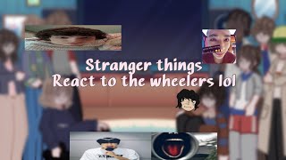 {2X} ꒰ Stranger things react to the wheelers ! 𓏻꒱ (DISCONTINUED FOR NOW.) 