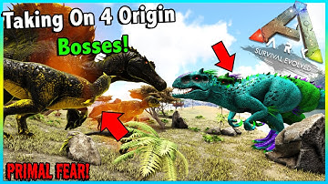 TAKING ON 2 ORIGIN BOSSES AT THE SAME TIME WITH AN ARMY OF INDOMINUSES! || ARK PRIMAL FEAR EP 33!