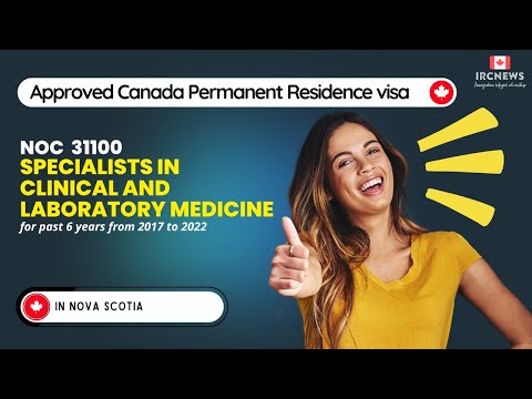 Approved Canada PR visa NOC 31100 Specialists in clinical in Nova Scotia for 6 years