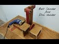 Making  A Belt Sander And Disc Sander || Make a Belt Sander Using Drill..