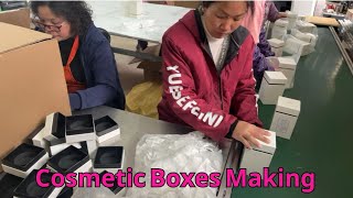 The cosmetic boxes making for perfume box in bespoke packaging factory #youtube #bespoke #box