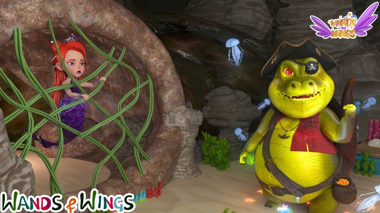 Find Princess Mermaid Pearl 🧜‍♀️| Underwater Rescue+ Pearl Lost Her Tail | Kids Song | Wands & Wings