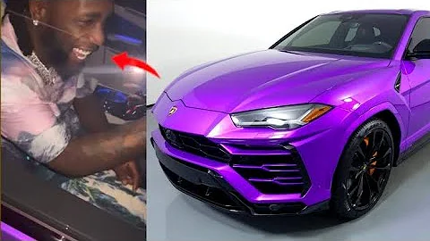 Burna Boy Mocks Wizkid And Davido As He Cruise In His New 500 Million Lamborghini