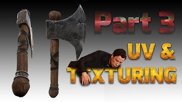 3D AXE MODELING | PART 3: UV & TEXTURING (MAYA & SUBSTANCE PAINTER)