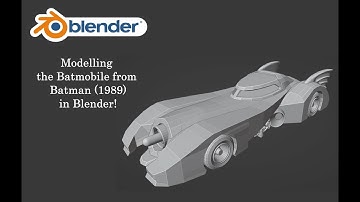 Blender Modeling - Low Poly Batmobile from Batman (1989) - Timelapse