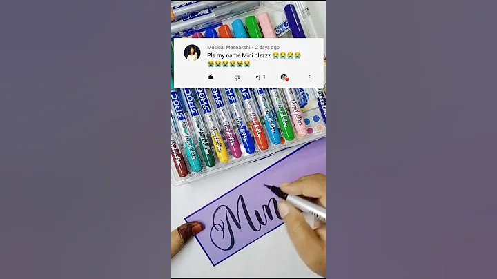 Mini 🥰 name calligraphy||doms brush pen calligraphy || calligraphy name writing/WhatsApp status💕