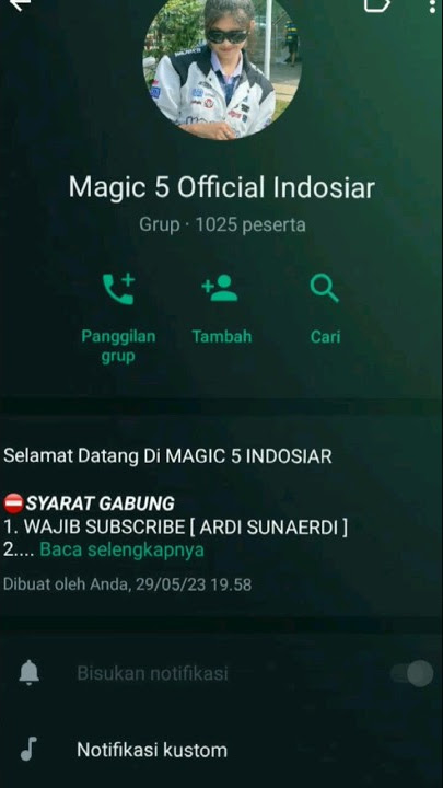 yg mau gabung grup wa magic 5 ada di komentar