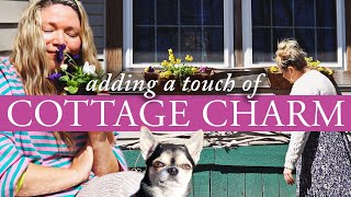 Cottage Charm Adding Spring Vibes to the Front of the Cottage