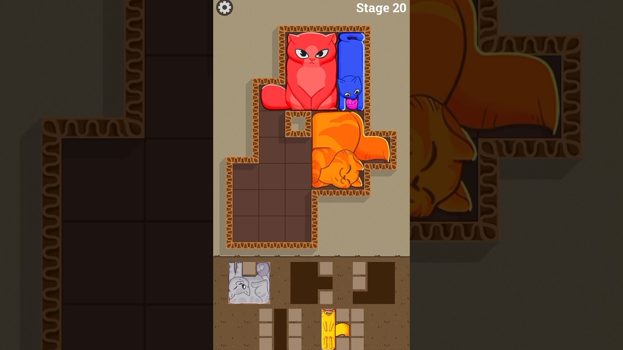 Relaxing Blocks Game - Puzzle Cats - Stage 20 