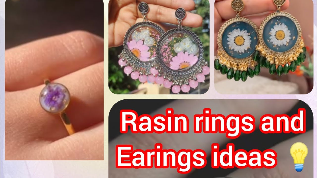 Rasin rings and earings ideas for bigenners #artforsale #ordernow # ...