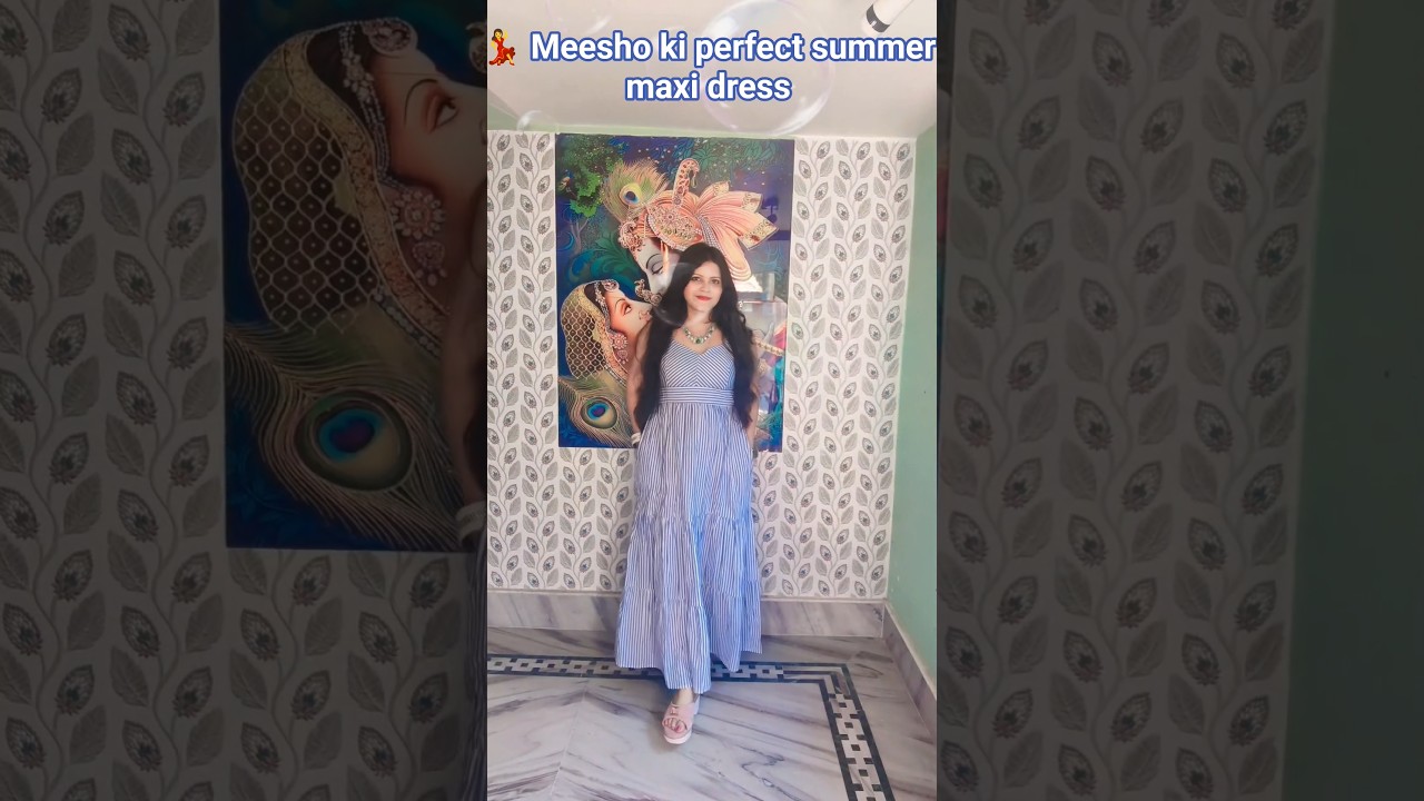 Meesho Maxi Dress Review 💙 | Budget Friendly & Stylish Dress | Meesho Haul