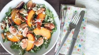 Peach, Fig, and Arugula Salad with Blue Cheese Recipe - EatSimpleFood. com Peach, Fig, and Arugula Salad with Blue Cheese Recipe - EatSimpleFood. com