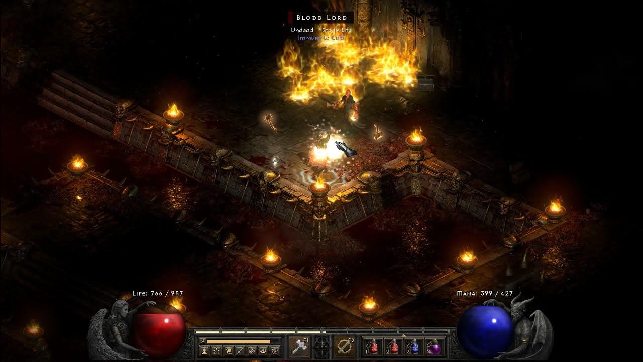 Diablo 2 Resurrected, Mephisto Solo Kill Hell Difficulty YouTube