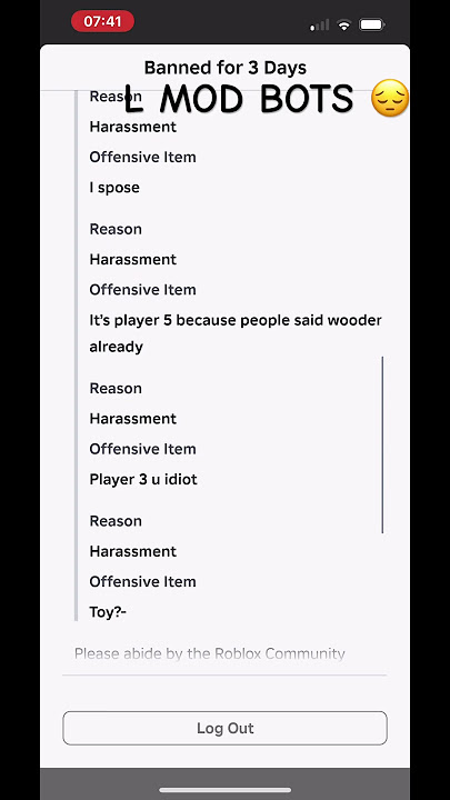 I got banned for no reason ._. #funny #roblox #ban