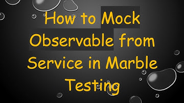 How to Mock Observable from Service in Marble Testing