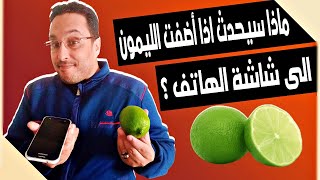 أنظر ماذا سيحدث اذا أضفت الليمون إلى شاشة الهاتف ؟لن تصدق !!