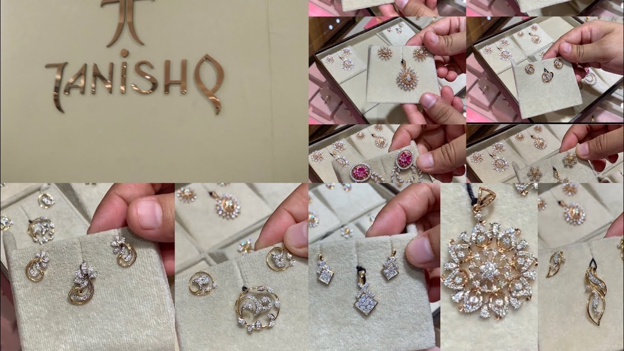 Geometric Diamond Pendant and Earrings Set