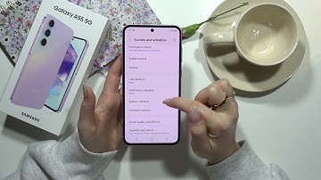 How to Find All Vibrations Options on SAMSUNG Galaxy A55 5G - Vibration Settings