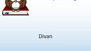 How to say Divan in English? - Pronunciation Owl