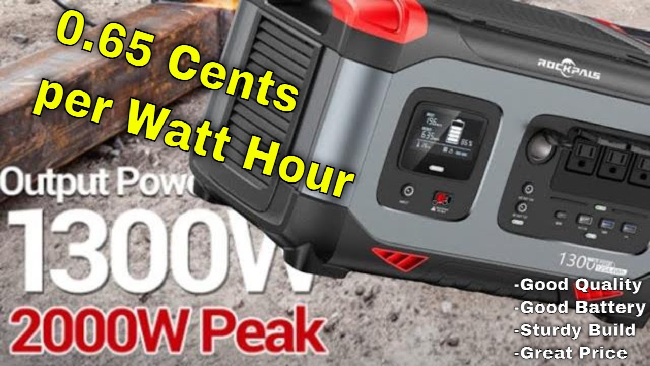 ROCKPALS 1300W PORTABLE POWER STATION EXCELLENT MIDRANGE SOLAR GENERATOR FOR A GOOD PRICE