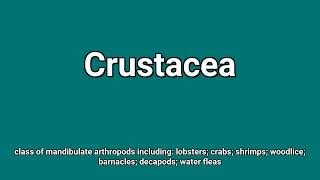 'Crustacea' Meaning and Pronunciation