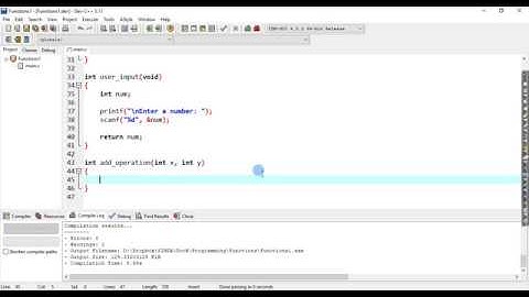 Functions - Input Parameters and Return Value
