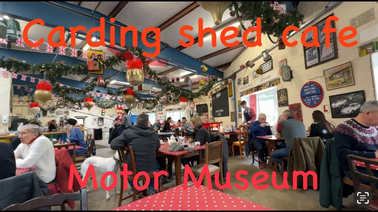 Breakfast and cake at the Carding Shed cafe and Motor Museum in