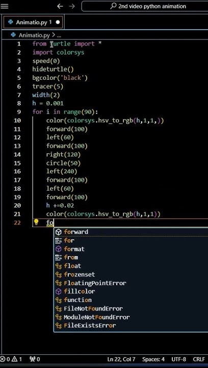 Creating animation using python - YouTube
