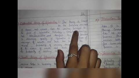 Business communication - part-4 (Chapter- 4 Information Theories)