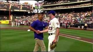 COO Eric Poe throwing the first pitch on 5/30/12 At Citi Field Mets vs. Phillies game
