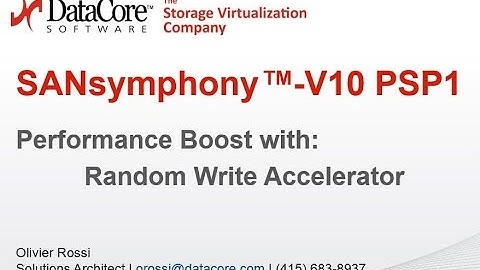DataCore Webinar Series   Random Write Accelerator