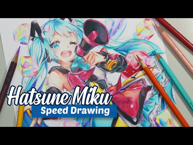 Hatsune Miku Vocaloid Anime speed drawing by draw2night on DeviantArt