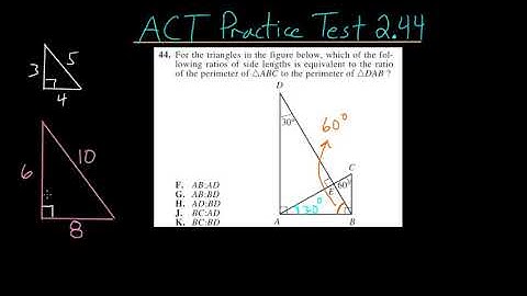 ACT Math Practice Test 2.44: Similar Triangles