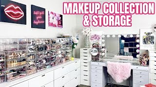 MAKEUP COLLECTION TOUR 2021! MAKEUP COLLECTION ORGANIZATION \& STORAGE | KELLY STRACK